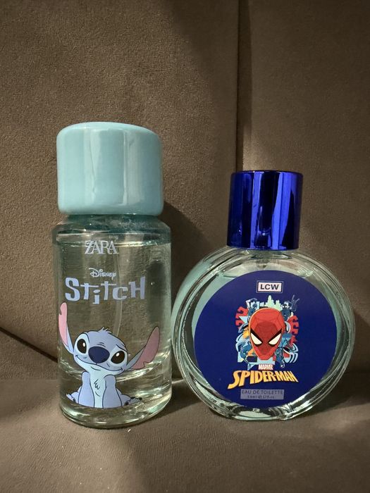 Дитячі парфуми zara stitch та spider man