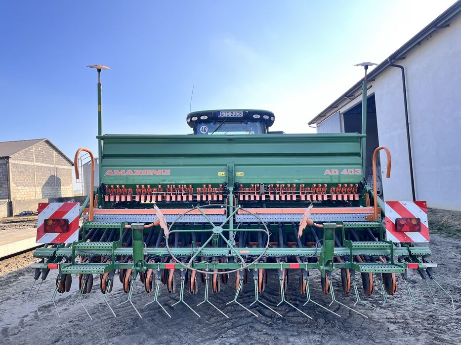 Zestaw uprawowo siewny, siewnik Amazone AD403, brona wirnikowa KG4000