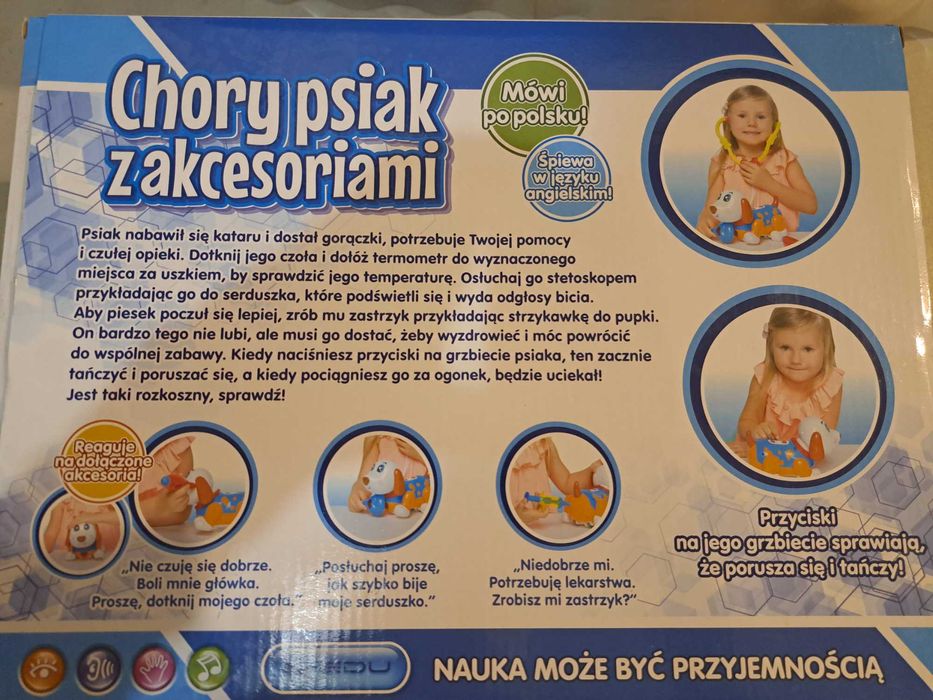 Chory Piesek interaktywna zabawka, w oryginalnym pudełku.