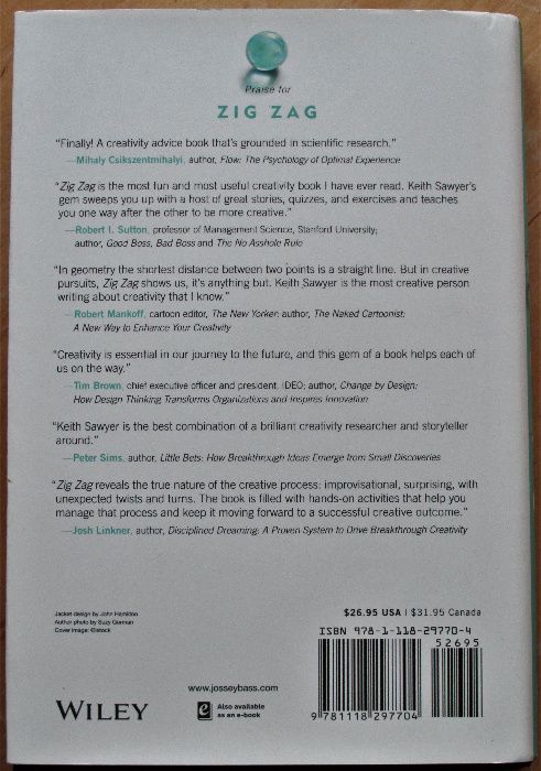 Livro - ZIG ZAG, Keith Sawer - a criatividade os negócios, novo