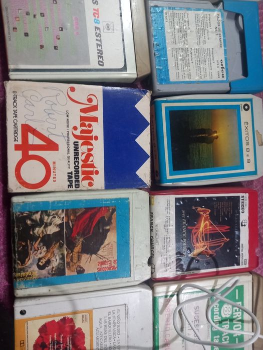Lote cassetes de 8 faixas
