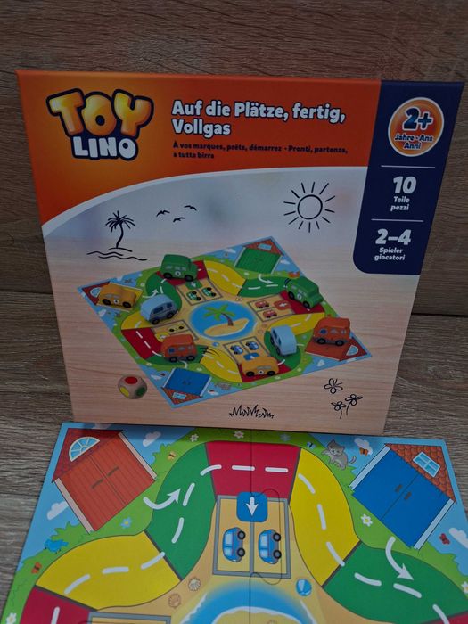 Nowy zestaw 2 gry planszowe ,edukacyjne ,autka drewniane ,samochody
