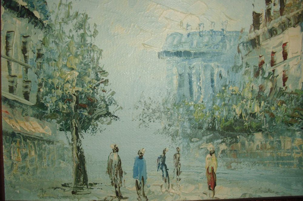 Quadro óleo s/ tela, vintage