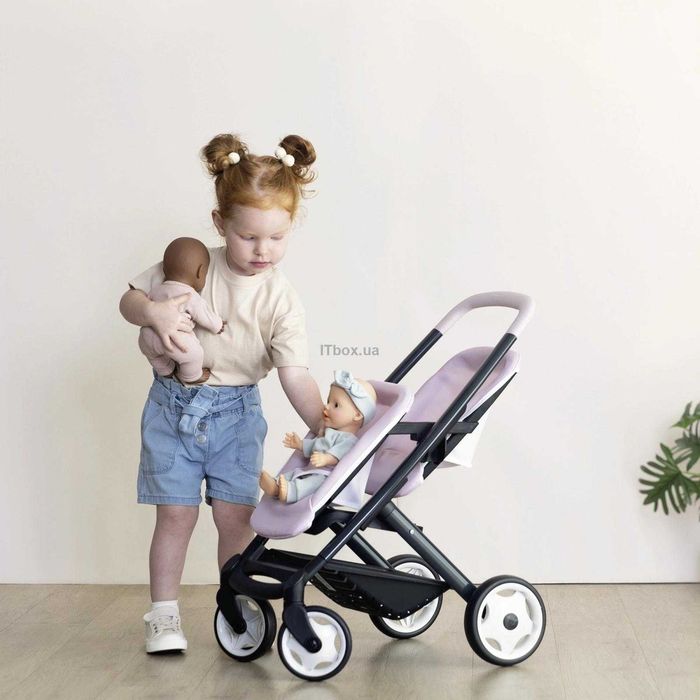 Дитяча коляска для ляльок-двійнят Smoby Maxi-Cosi для ляльки іграшкова іграшковий візочок дитячий Прогулянка прогулянкова детская игрушечная коляска