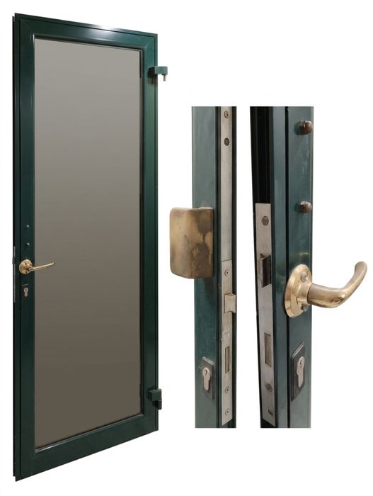 Porta Interior Vidro + Estrutura Metálica Completa