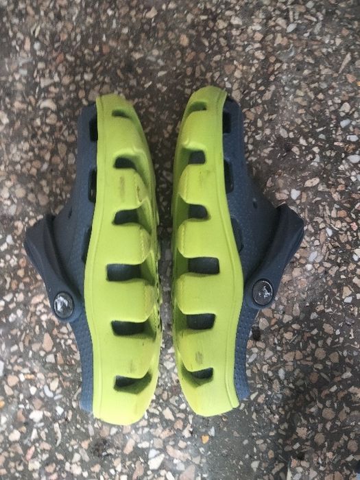 Тапочки Crocs  синьо-зелені