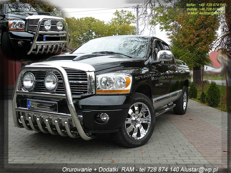 Dodge Ram Podesty Orurowanie Montaz Halogeny