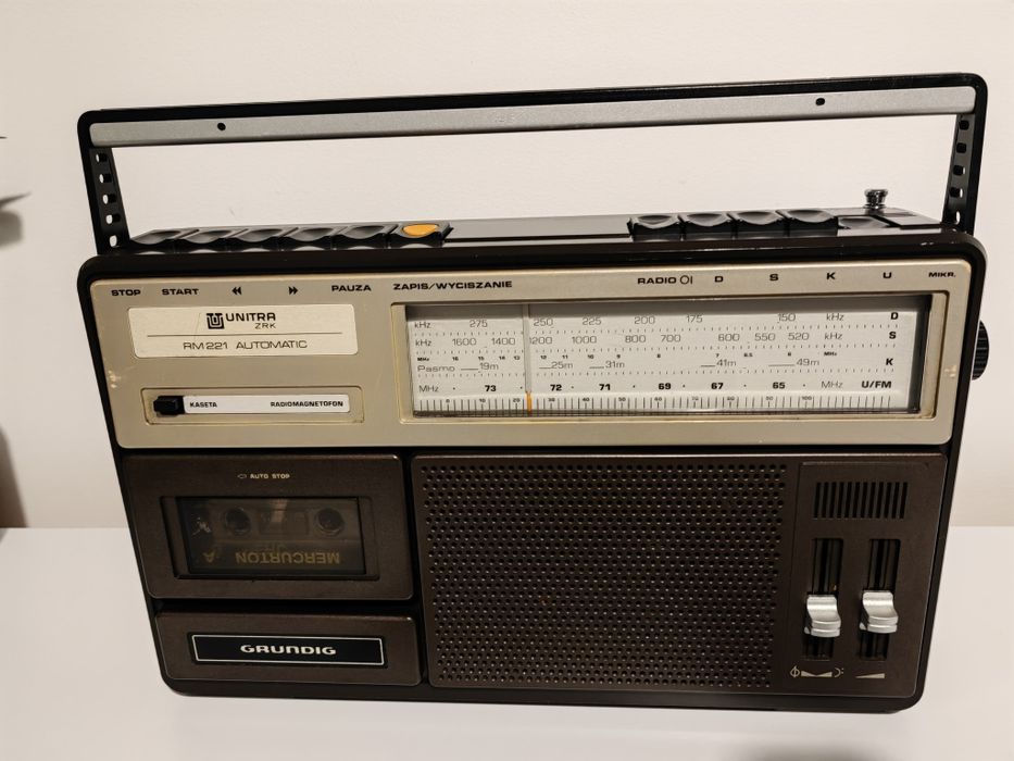 Radiomagnetofon Unitra Grundig Kasprzak Nowy UKF *Sprawny Kaseta PRL Vintage PRL