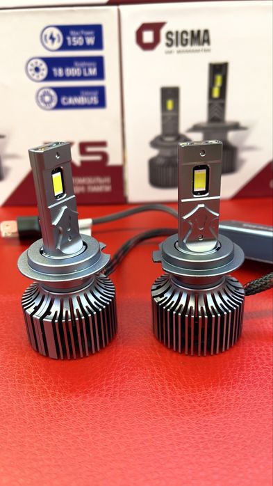 Лед лампи Sigma 75Вт 18000Лм у цоколях  H7/H11/HB3/HB4/H4