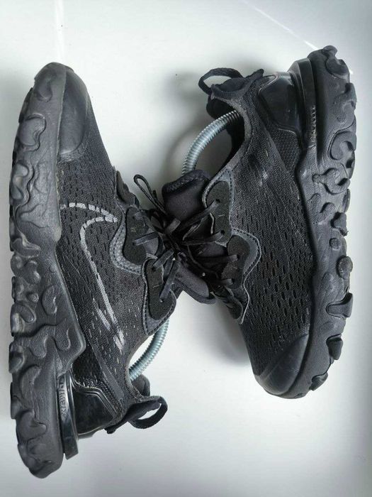 Nike React Vision D/MS/X Triple Black кросівки 36,5–37, устілка 23,5 см, чорні масивні Найк Nike React Vision D/MS/X Triple Black кроссовки