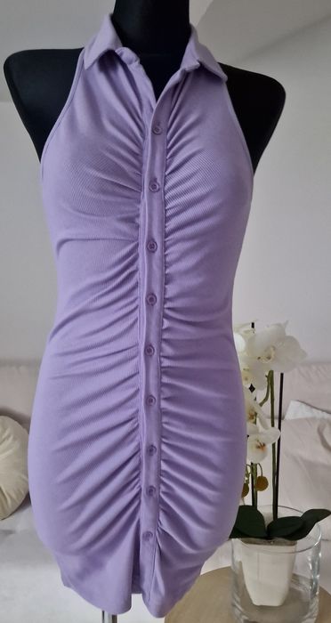 Sukienka prązki,marszczona " Shein".