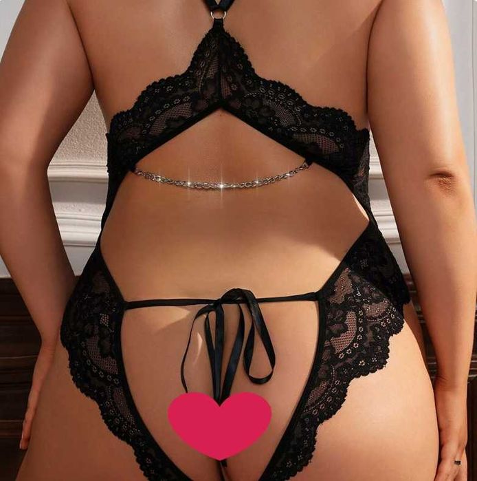 Эротическое белье с открытым доступом Эротическое боди со стразами