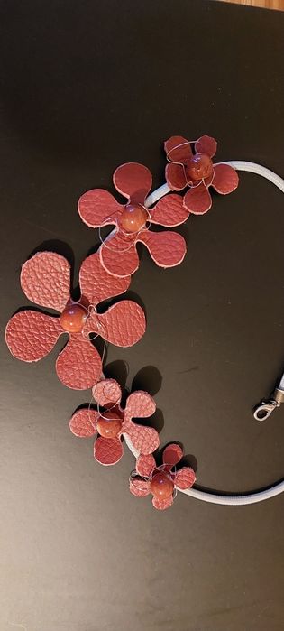 Naszyjnik kwiaty rękodzieło hand made boho