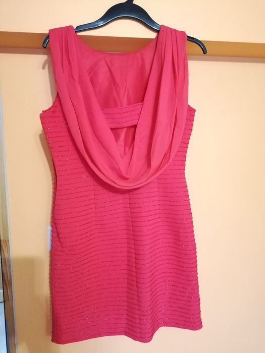 Czerwona sukienka mini, imprezowa, r. XL