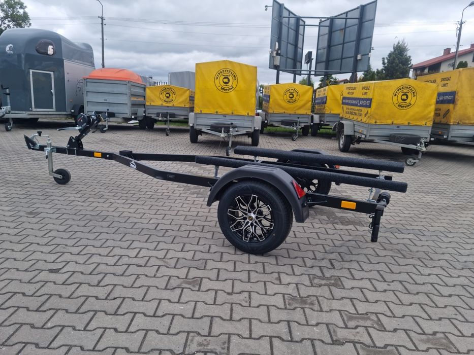 Rok 2025 Przyczepa pod skuter pod łodziowa czarna alufelgi od ręki p