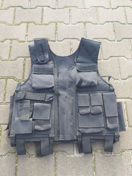Kamizelka taktyczna czarna,militaria,policja,demobil,SW,ASG,Paintball