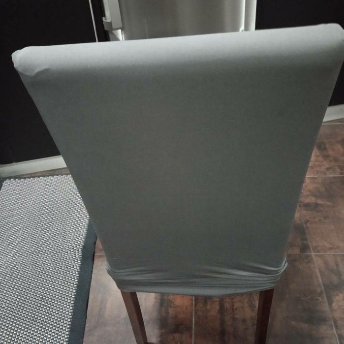 4 Capas para cadeira NOVAS cinza  lincra 4 unidades