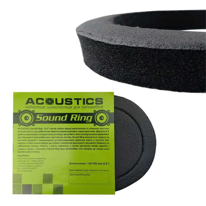 Комплект для Покращення Звуку в Авто: Вібро Звукоізоляція Кільця 2 шт