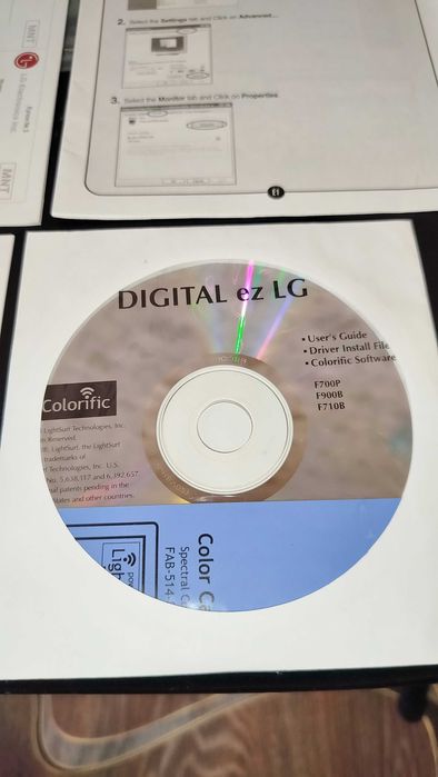LG Flatron F700P диск, гарантийный талон, инструкция