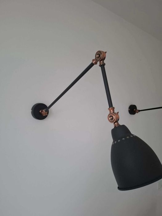 dwa kinkiety nowoczesne regulowane ramię