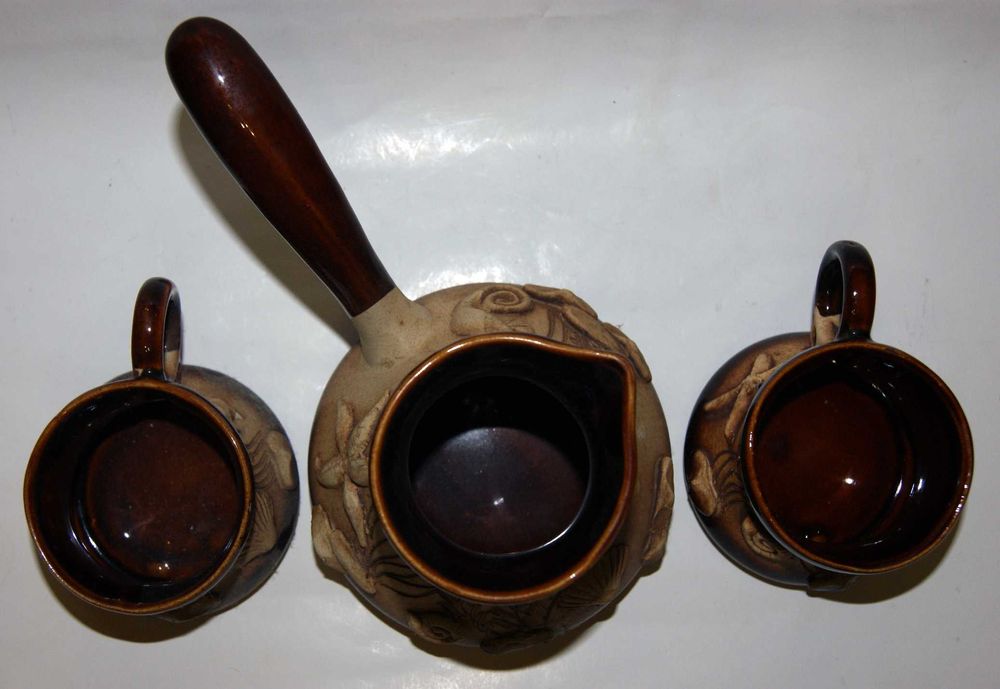 Керамическая турка джезва винтажная СССР Набор турка и чашки