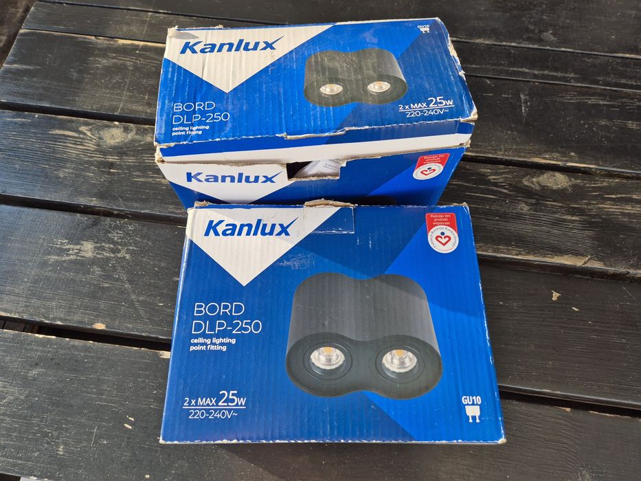 NOWA Oprawa sufitowa czarna Kanlux BORD DLP-250 GU10