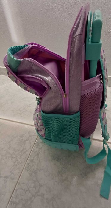 Mochila Escolar / Trolley Lilás Mermaid