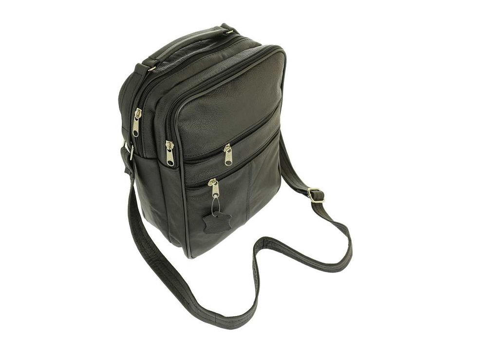 Torba męska skórzana listonoszka czarna skóra naturalna PL Producent