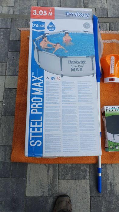 Basen 3metry stelarz pokrowiec filtr dodatki podkłady