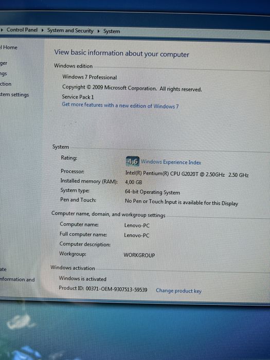 Продам системник Lenovo ThinkCentre M72e