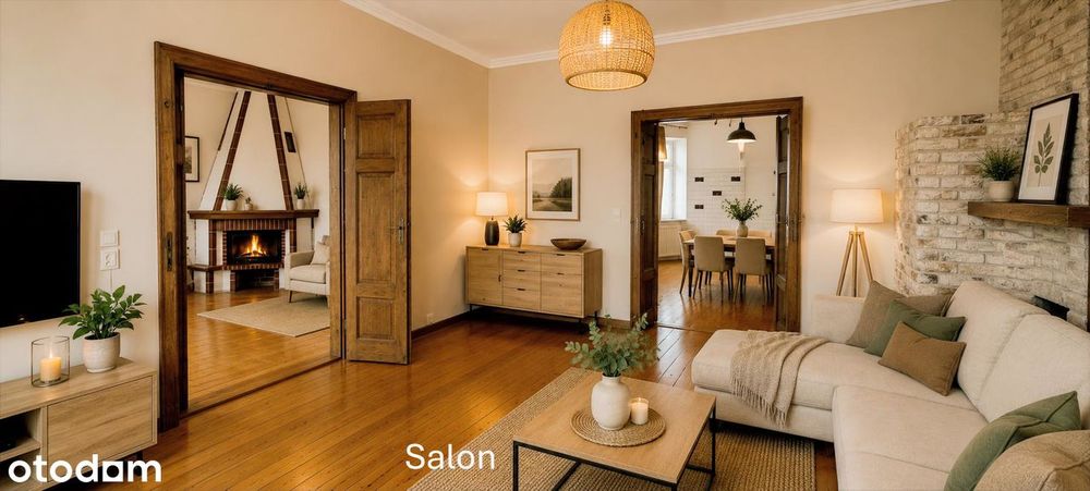 81,79 m² | Centrum Żyrardowa | 200 m PKP I Balkon | Kominek