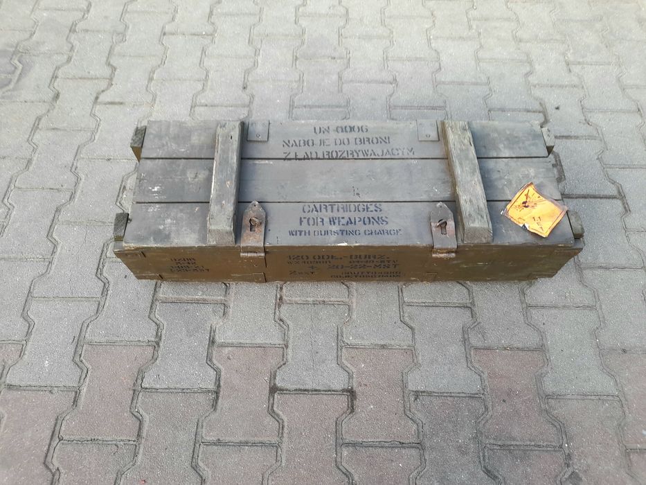 Skrzynia drewniana po pociskach 120mm