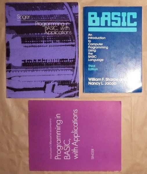 programming in Basic, 3 books, programowanie w basic + gratis