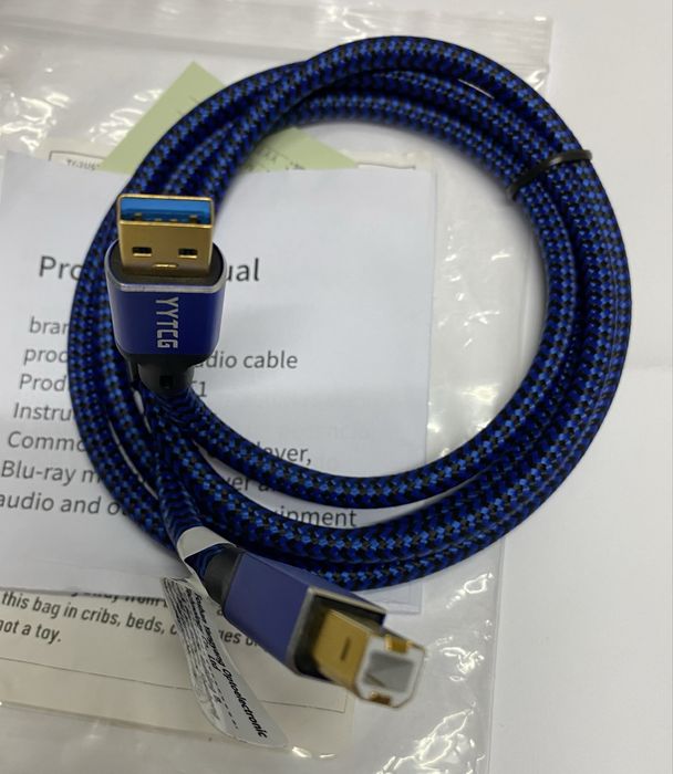Cabo de Dados USB A para USB B Quadrado