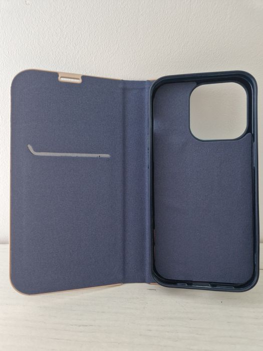 Kabura Book z ramką do Iphone 12 Pro Max granatowa