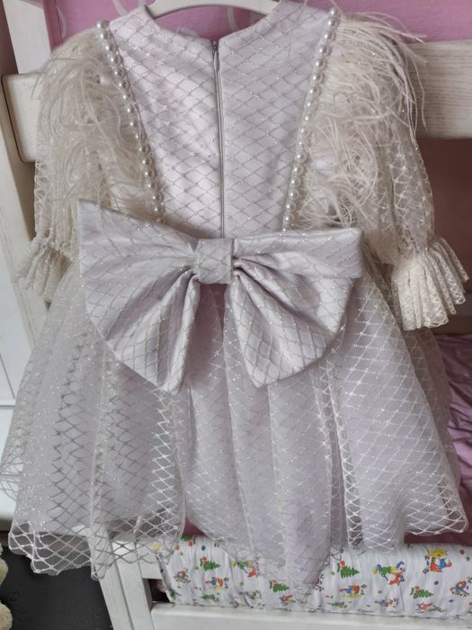 Святкова пишна сукня на рочок+пов'язка і балеточки