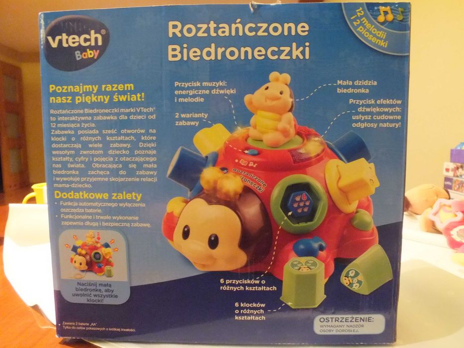 Roztańczone biedroneczki interaktywne Vtech 12-36m język polski karton