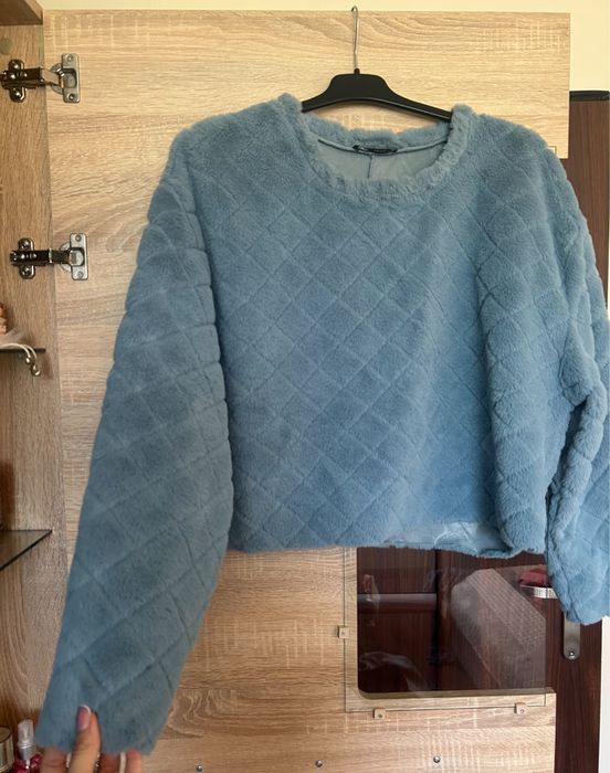 Bluza z futerka futrzana pluszowa oversize