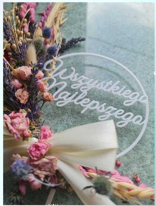 Topper na TORT/Druk3D/  PERSONALIZOWANY Ozdoba