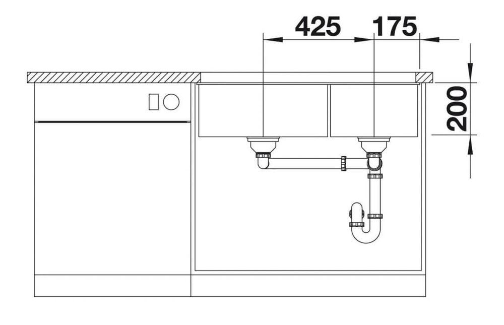 Zlewozmywak BLANCO Subline 480/320-U 523588