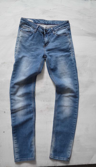 jasne jeansy spodnie proste biodrówki Mustang 29/32