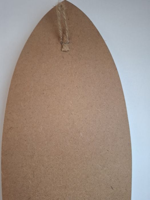 Prancha de surf decorativa em madeira