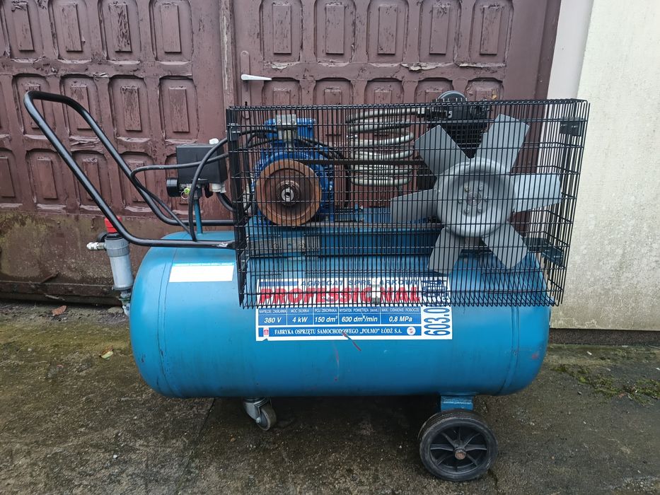 Kompresor 150L Silnik 3kW Polski 8bar Sprężarka dwutłokowa