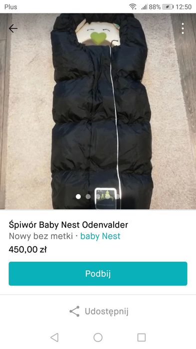 Śpiwór do wózka lub sanek Odenwalden