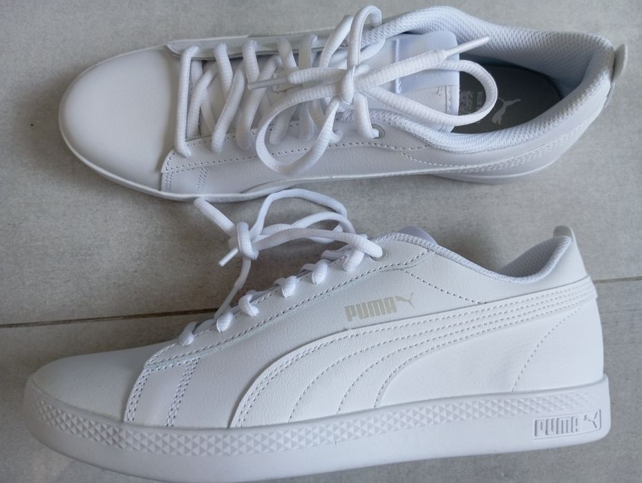 Sneakersy Puma Smash r. 42 skóra białe nowe