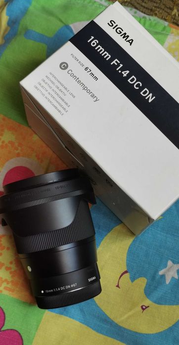 Sigma 16mm f/1.4 для Canon eos m (m50 m100 m5 ) 16mm 1,4  (24мм)