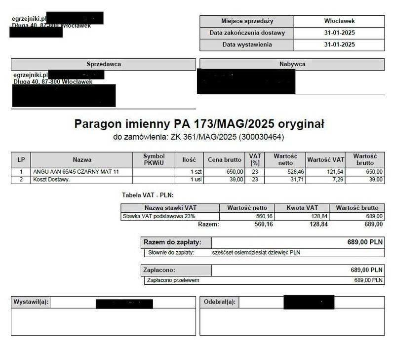 Grzejnik łazienkowy Angu 665/435 czarny mat