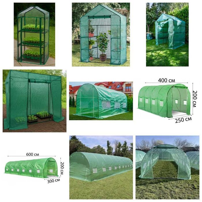 Теплиці,парники,6,10,18,24,30,36м кв,Китай,Польща,АРМОВАНА СІТКА,ОЦИНК