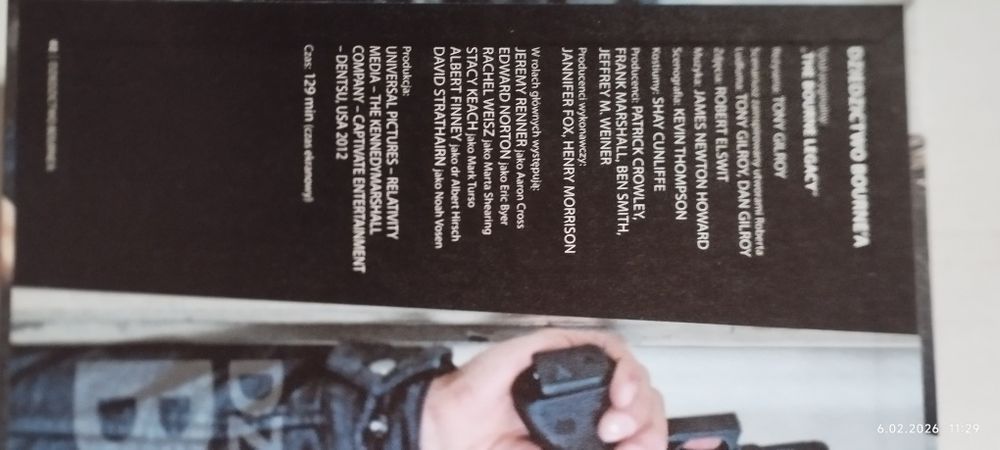 Dziedzictwo Bourne'a- film DVD.