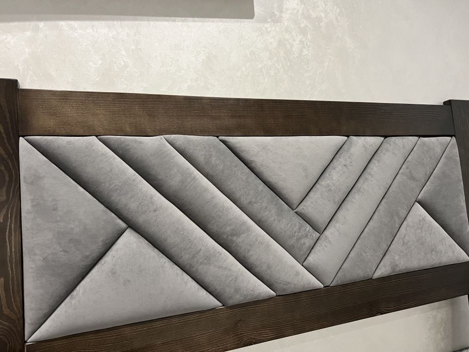 Ліжко деревянне з м'яким ізголів'ям 1.6*2.